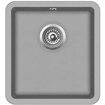 vidaXL Fregadero Cocina 1 Seno Gris Granito Fregadero Lavabo Caño Lavaplatos