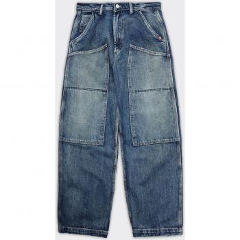 Amish Blue Super Knee Straight Denim Jeans for Men, Size W30