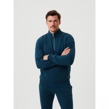 Björn Borg Centre Half-Zip Long Sleeve Men Petrol, Size: XL