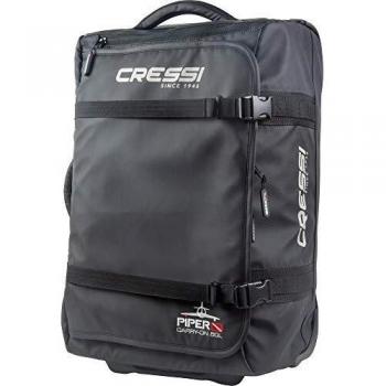 Cressi Piper Bag Trolley de Viaje Ultraligero, Unisex-Adult, Black, 50 L