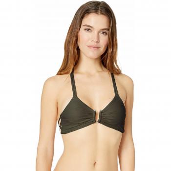 Vince Camuto Women's Textured Bikini Top Swimsuit with Hardware Detail