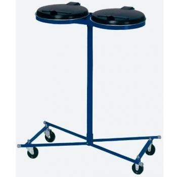 Soporte doble saco la basura | 2-volte | Mobile con tapa de plástico