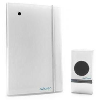 Avidsen 102323 timbre inalámbrico con 32 tonos, Blanco, 200 M