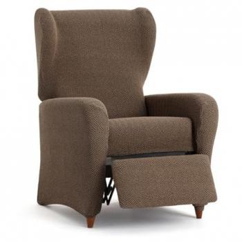 Funda sofá Relax bielástica Jaz, características: bielástica, color marrón, medidas para sillón de 90 x 120 x 85 cm, compatible con sillones relax