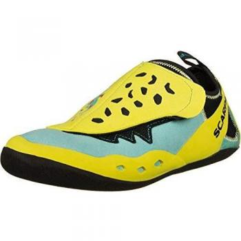 Scarpa Piki J - Zapatillas de escalada para niños (27/28) Color Amarillo/Azul Claro