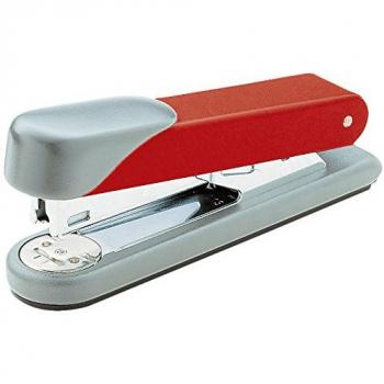 Grapadora de Sobremesa NOVUS STABIL, Celokovová, Capacidad 30 Hojas, Color Rojo-Gris