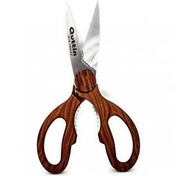 Quttin S2203685 Tijeras Legno, Acero Inoxidable, Marrón, 20 Cm