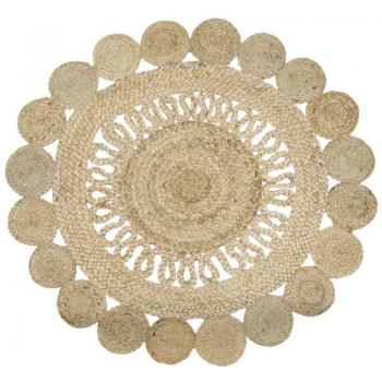 Alfombra Yute Redonda Signes Grimalt - Diámetro 90 cm, Color Beige, Decoración Hogar