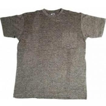 Camiseta Juba Gris de Algodón 100% con Manga Corta y Bolsillo, Talla L - Modelo 633