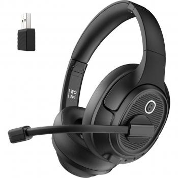 Auriculares Inalámbricos EKSA H6 con Bluetooth 5.0, Dongle USB, Micrófono con Cancelación de Ruido y 30H de Reproducción para Oficina
