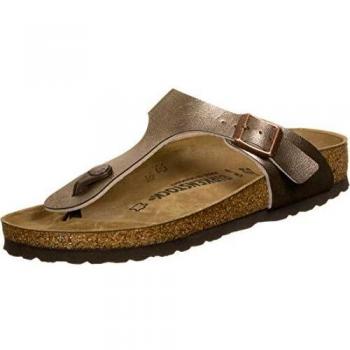 Sandalias Birkenstock Gizeh Taupe Iridiscente Ajuste Estrecho para Mujer Talla 3
