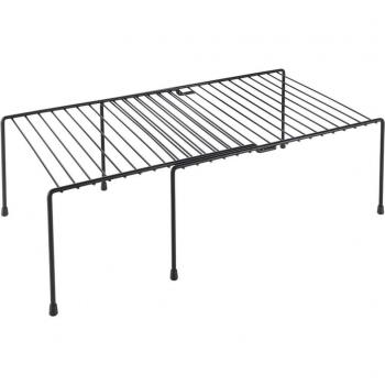 Estante Extensible ADAPTO Serie LAVA de Metaltex - Acabado Touch-Therm® Color Negro 33-57 cm