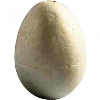 Huevos de poliestireno, H: 6 cm, blancos, 5 piezas por paquete