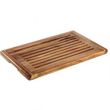 Tabla de cortar pan Akazia APS, 53x32.5x2.5 cm, madera de acacia, bandeja extraíble