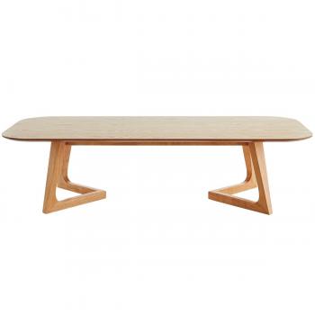 Mesa de centro rectangular nórdica de madera clara 150 cm JUKE