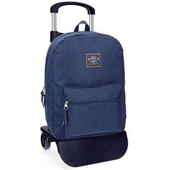 Pepe Jeans Cross Mochila con Carro Azul 32x44x15 cms Poliéster 21.12L
