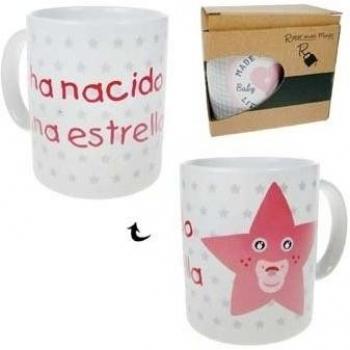 Pinkmarket - 25917.J Taza personalizada de goma - rubber 3D de desayuno y café. Mug Cup de desayuno con relieve para leche, agua, zumo de frutas. Diseño J en 4 colores
