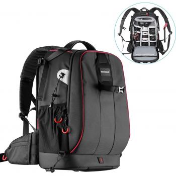 Neewer Pro Mochila de Cámara Impermeable a Prueba de Golpes Ajustable Acolchado Bolsa con Bloqueo de Combinación Antirrobo Compatible con DSLR,DJI Phantom 1 2 3 Drone Trípodes Lente de Flash Etc.
