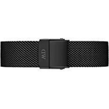 Daniel Wellington Petite Ashfield, Correa Negro/Oro Rosado, 14mm, Metálica, para Mujer