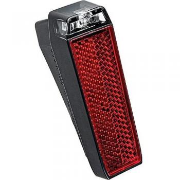 Luz trasera de bicicleta AXA Nyx Steady Dynamo, con reflector Z integrado, función de luz de posición (4 min), montaje en guardabarros, visibilidad lateral, aprobada por StVZO