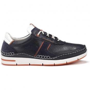 Fluchos F1442 - Zapatos de cordones planos para hombre en color Azul