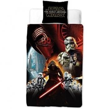Disney Funda nórdica Star Wars Epic 7 Total, 140cm x 200cm, con 1 Funda De Almohada 60cm x 70cm, Negro