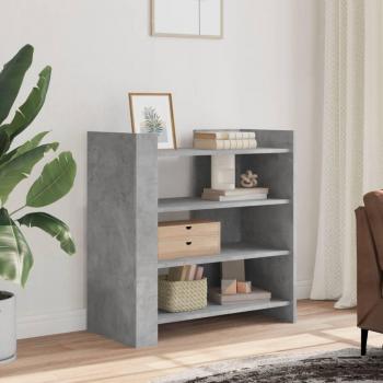 Armario de madera multicapa gris hormigón 73,5x35x75 cm