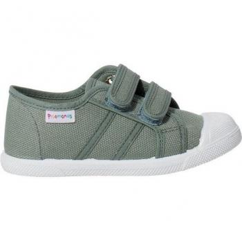 Zapatillas de lona para niños con cinta adhesiva y doble cierre adherente