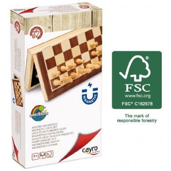 Cayro - Ajedrez magnético Marquetería FSC - Juego de Mesa Tradicional - Ajedrez -