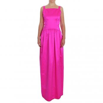 Dolce & Gabbana Pink Silk Long Sheath Ball Gown Dress - IT40|S