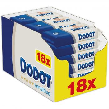 Dodot Sensitive - Toallitas bebé, 18 paquetes, 972 toallitas