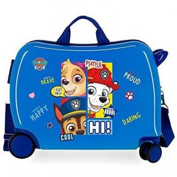 Paw Patrol La Patrulla Canina Be Happy Maleta Infantil Azul 50x39x20 cms Rígida ABS Cierre combinación 38L 2,1kgs 4 Ruedas Equipaje de Mano