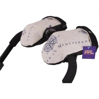 Tititnins® - Manoplas Carro Bebe Silla Paseo Impermeables RUMBO V.Polar Negro