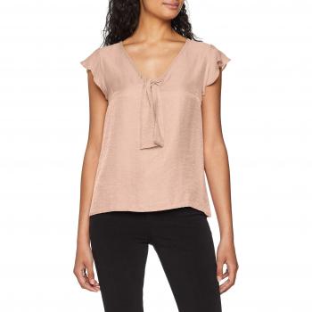 Vila Clothes Viranny Knot Capsleeve Top/TB, Camiseta sin Mangas para Mujer, Rosa