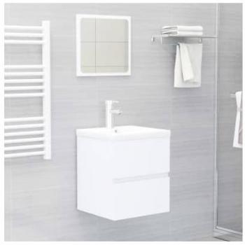 Mueble con lavabo de madera de ingeniería gris
