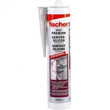 Fischer - Silicona sanitaria DSSA Premium para esquinas, 53100