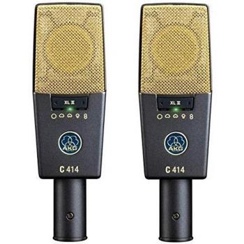 AKG C414-XLII Matched Pair Studio Condenser Microphone Set with Multi-Polar Patterns