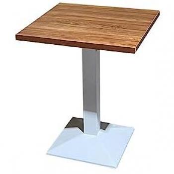 Mesa Auxiliar Kuat Blanca 70 cm - Madera Oscura