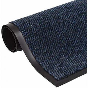 vidaXL Alfombra de Entrada Rectangular de Nudo 120x180cm Azul Decoración Hogar