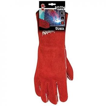 GUANTE SOLDADOR SERRAJE ROJO 34 CM