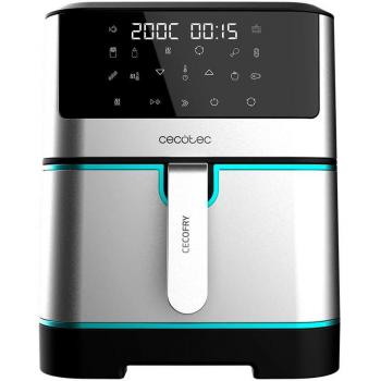 Cecotec Cecofry Supreme 8000 Freidora de Aire Sin Aceite, 8 Litros, 1800W, Acero Inoxidable, 10 Modos Preestablecidos