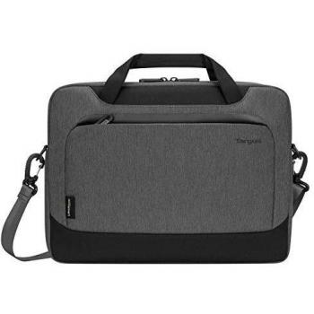 Targus cypress slimcase con ecosmart diseñado para viajeros de negocios y escuelas para portátiles de hasta 14 pulgadas, gris