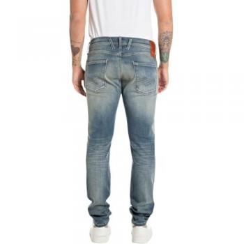 Jeans Slim Fit Replay Anbass Hyperflexx Azul 32/L32 con 5 Bolsillos
