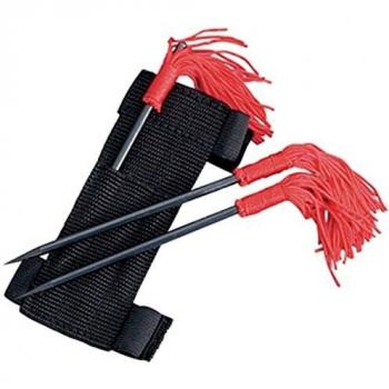 Swordmaster – 3 dardos de acero resistente de 6 pulgadas con correa de muñeca