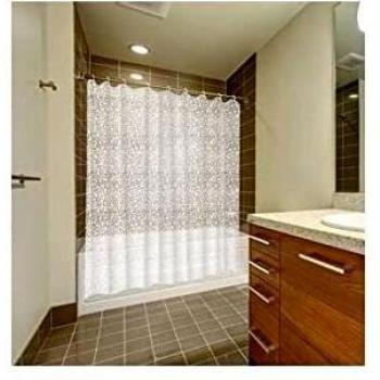 CORTINA BA¾O PVC C/ANILLAS CALDEA BLANCA 180X200