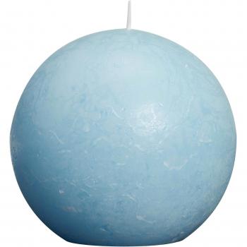 Bolsius - Vela de bola de parafina, rústica, color azul claro