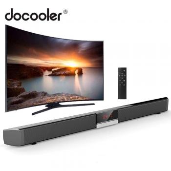 Barra de Sonido SR100 Plus Bluetooth para Cine en Casa con Subwoofer Inalámbrico, Control Remoto y Sonido Estéreo Envolvente