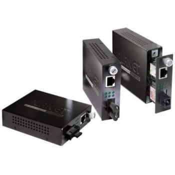 Planet FST-802 convertidor de Medio 100 Mbit/s Multimodo Negro - Convertidor de Red