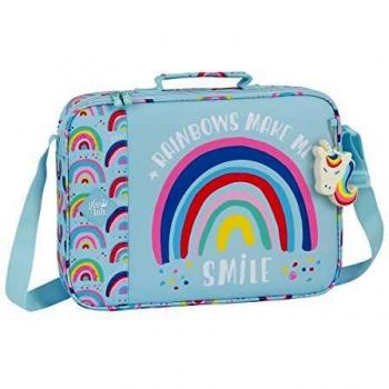 safta 612033385 Maletín Cartera extraescolares Glowlab, Azul