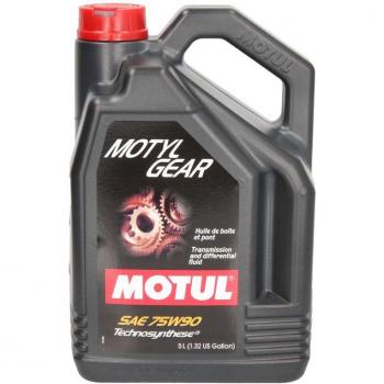 Aceite para engranajes MOTUL Motylgear 75W90 5L - Aceite de transmisión, viscosidad 75W90, capacidad de 5 litros, formulación sintética, ideal para transmisiones manuales y difer